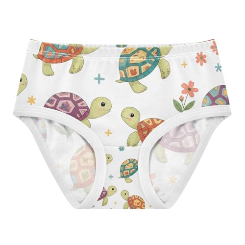 Cute Turtles Toddler Girls Underwear, Girls Cotton Underwear, 2T–8 Years