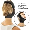 Post Surgery Neck and Chin Compression Garment Wrap Bandage, Face Slimmer, Jowl Tightening, Neck Coverage, Chin Lifting Strap (M)