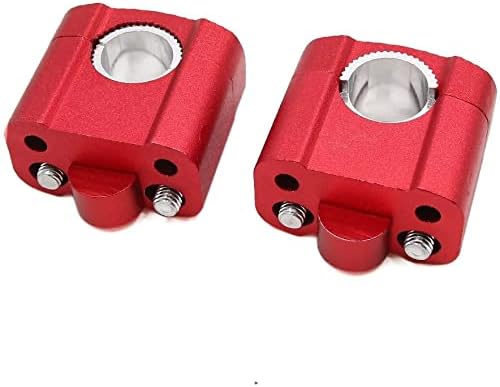 XYWHPGV 2 szt. Czerwona kierownica motocykla Fat Bar zaciski Riser Fit 7/8 cali 1-1/8 cali uchwyt/8(facc6 d7048 68c46 46274 04e54 18282