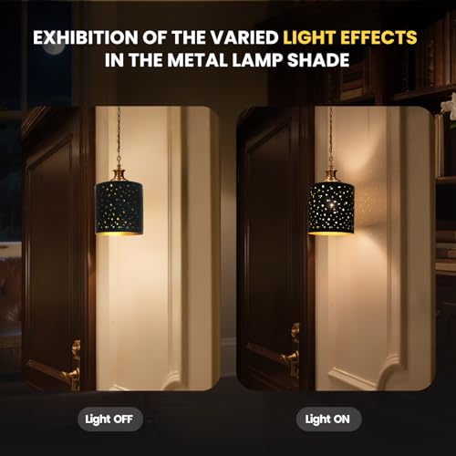 2 Pack Small Metal Lamp Shades, Cylinder Metal - image 6