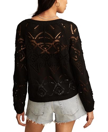 Lucky Brand Women's Pointelle V Neck Pullover3