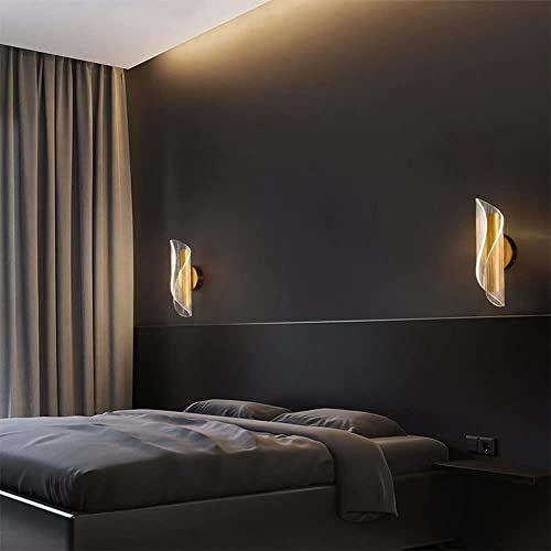 Aplique de pared tricolor de hierro dorado y acrílico moderno para pasillo 2