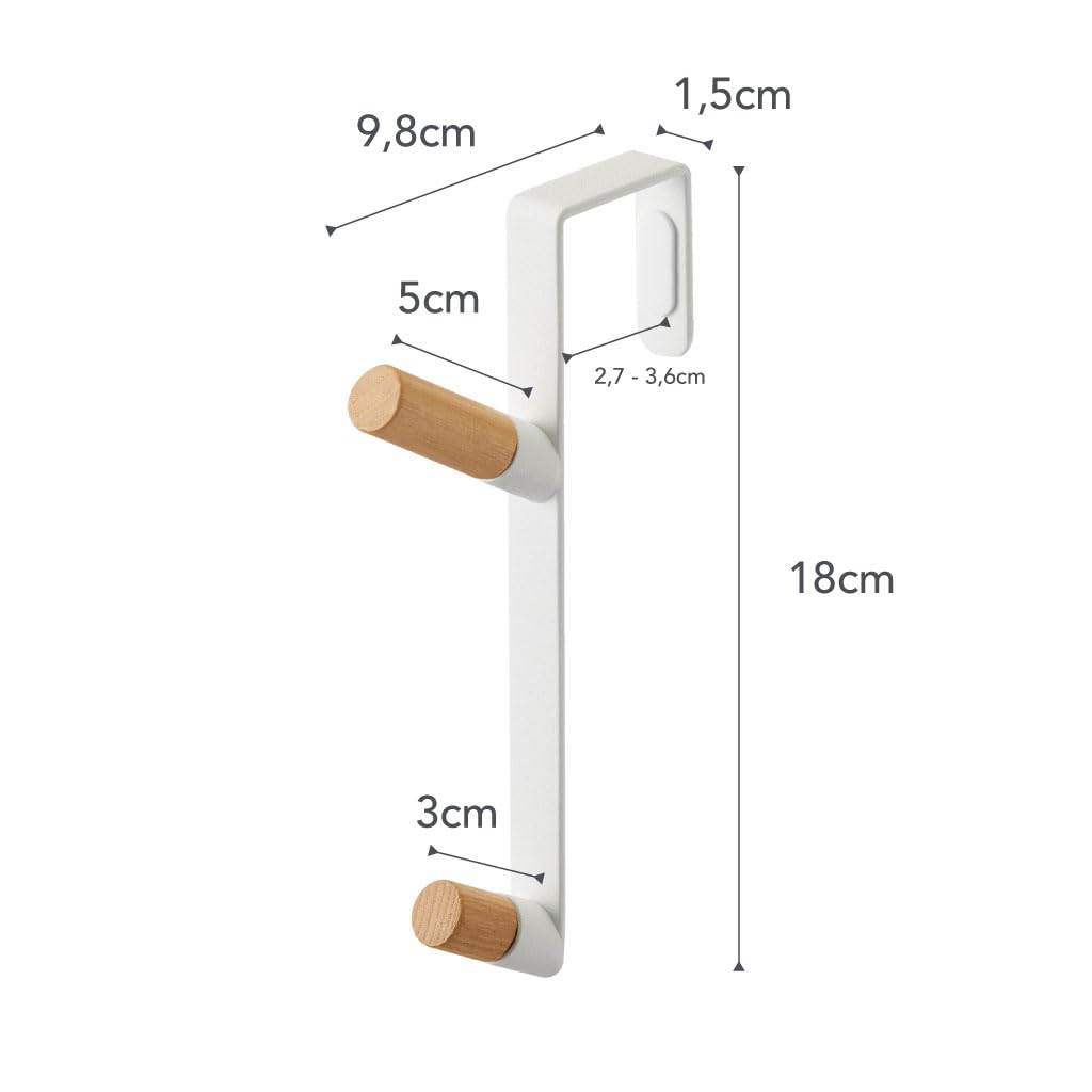 YAMAZAKI Home Over-The-Door Hook, Steel, Over-The-Door, No Assembly Req.