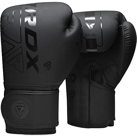 RDX Boxing Gloves, Pro Training Sparring, Maya Hide Leather, Muay Thai MMA Kickboxing, Men Women Adult, Heavy Punching Bag Mitts Focus Pads Workout, Ventilated Palm, Multi Layered, 8 10 12 14 16 Oz Cover