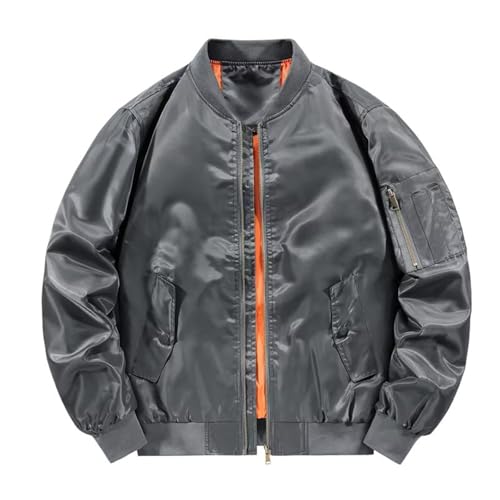 Veste pilote homme grise GUOYUXIAO résout le problème des matins frais de printemps et automne