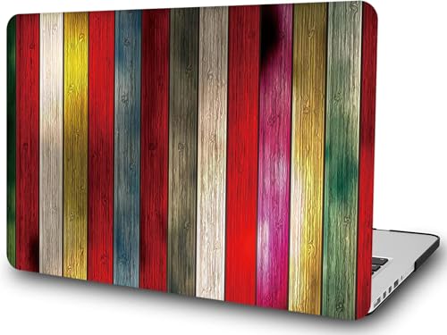 AMCJJ Custodia Rigida Compatibile con MacBook Pro 13 Pollici 2015 2014 2013 2012 Release A1502 A1425 con Retina,Plastica Case Cover, Legno Colorato