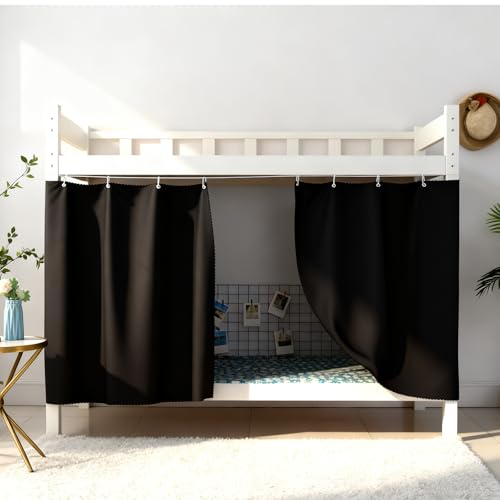 2 Pcs Blackout Bunk Bed Curtains 78.7*59' Thicken Dorm Room Privacy Dorm Room Under Loft Bed...