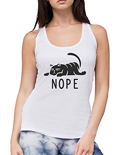 Image of What? Cat - Womens Vest Tank Top - Funny Horror XL White