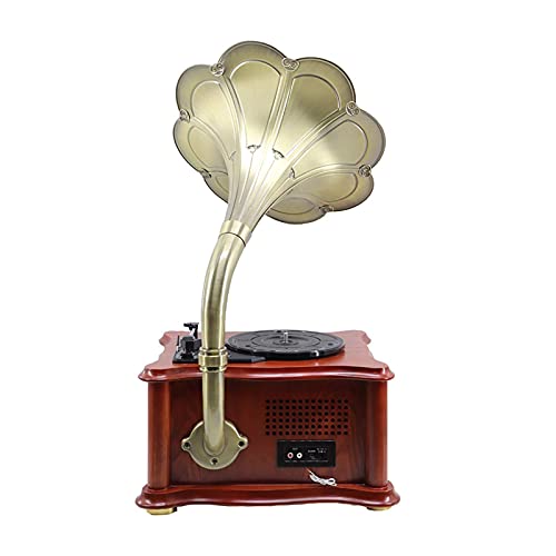 Tourne-disque rétro, tourne-disque rétro phonographe trompette antique en bois massif européen (enregistreurs enregistreurs) - Les Beatles, Paul McCartney, John Lennon, RIngo Starr, George Harrison Tourne-disque rétro, tourne-disque rétro phonographe trompette antique en bois massif européen (enregistreurs enregistreurs) – Image 4