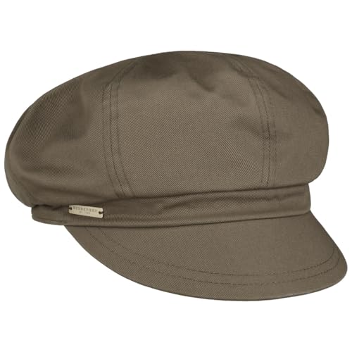 Seeberger Azalee Ballonmütze Damencap Newsboy-Mütze Balloncap Baumwollcap Sommercap Damen - mit Schirm, Futter Sommer Frühling-Sommer - One Size Khaki