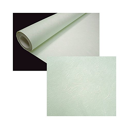 Korean Traditional Mulberry Paper HanJi Roll Various Colors & Spots Fibers Texture Light Blue 40.9" x 629.9"