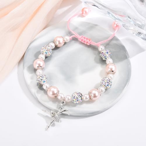 Dance Recital Gifts for Girls, Ballet Dancer Ballerina Bracelet Jewelry for Daughter Granddaughter Niece Friends Dance Team2