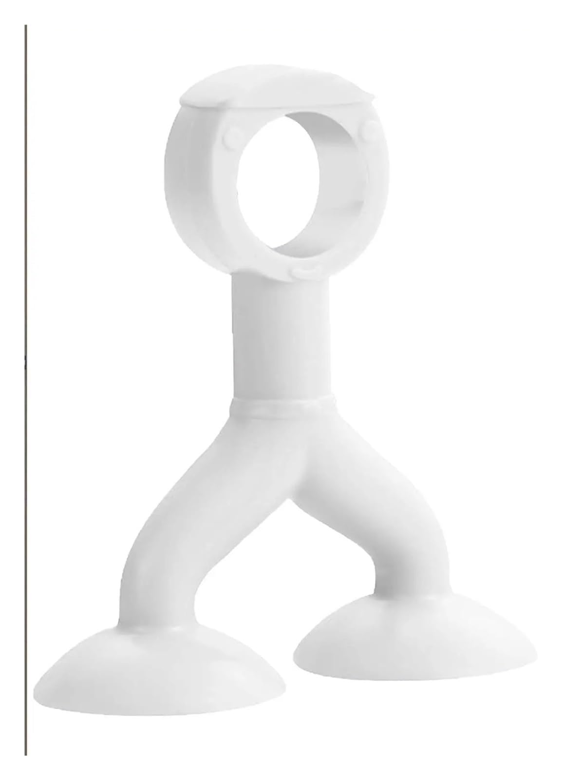 Kiddibubzi White 1Pc Silicone Door Stopper Door Handle Stopper Wall Protector Door Stopper Suction Cup Anti-Collision Door Handle Bumper(White)