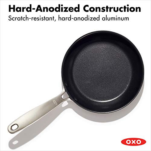 Oxo Good Grips Pro 8" Frying Pan Skillet, 3-Layered German Engineered Nonstick Coating, Dishwasher Safe, Oven Safe, Stainless Steel Handle, Black #TOP2
