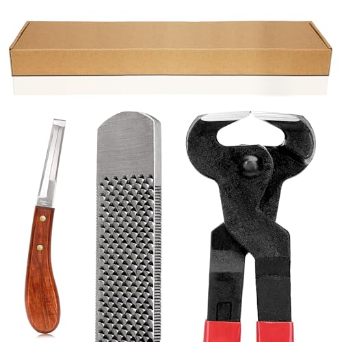Image of Professional Farrier Tool Kits Hoof rasp hoof Nippers hoof Knife 3 in 1 for Farriers, Veterinarians, and Horsemen