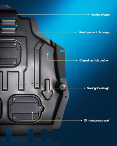 Image of PHILTOP Engine Splash Shield Compatible with 2011-2018 2020 Toyota Sienna Base, 2011-2020 Sienna LE /Limited /XLE, 2013-2020 Sienna L, Engine Under Cover Case Guards Replace# TO1228174