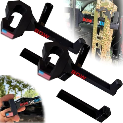 Twist-On 2.0 Bow Buddy – Nearly Universal Bow Hanger for Trucks, Portable Compound Bows Headrest Accessories for Truck, Easy on Easy Off, No-Tool Install for Transport Vehicle Storage(2PCS)