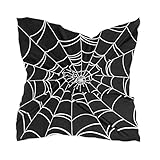 PMAIHNAS Women's Fashion Silk Scarf Halloween Spider Square Satin Headscarf Neck Scarf Head Hair Wraps