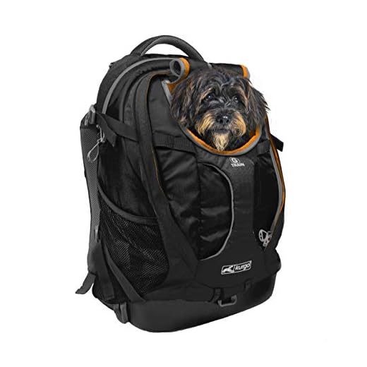 Kurgo Dog Carrier Backpack for Small Dogs & Cats, G-Train Pet Backpack Carrier, Airline Approved, Cat Backpack, Small Dog Backpack for Hiking & Travel, Lightweight, Waterproof Bottom