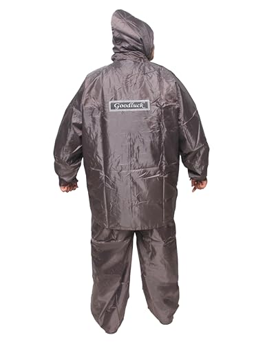 Image of Goodluck 100% waterproof Raincoat Big Size /Rainsuit /Rainwear for mens, sturdy, reusable, suited for plus size