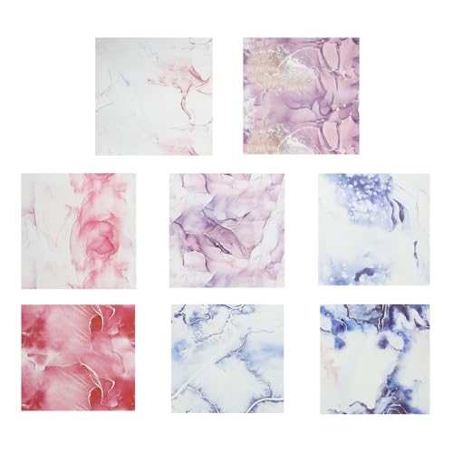 OSOLADY 8pcs Watercolor Transfer Sheets Heat Sublimation Ink Film DIY Iron-on Transfer for Fabric T-Shirts Pattern Heat Film for Craft Sewing
