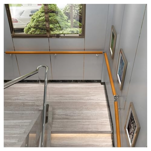 Rambarde d'escalier en bois noble avec kit de fixation haute résistance - 3