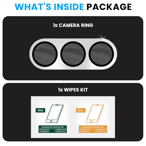 Image of FIRST MART Silver Camera Ring Guard Protector for Samsung Galaxy A17, Samsung M17 and F17 | Tempered Glass with Metal Alloy Rings, HD Clear, Scratch Resistant, Case-Friendly | Pack of 1
