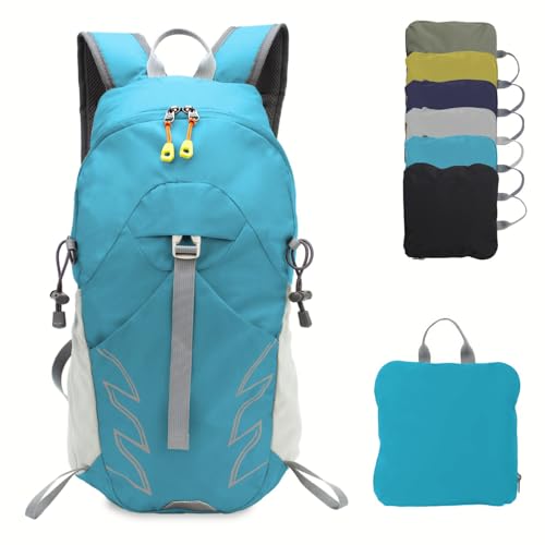 Mochila ligera plegable impermeable 20L para senderismo miniatura 1