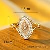 JASXEYO Simple Wave Lace Ring Women's Personalized Vintage Court Style Ring, Gold Rings for Women，Promise Rings for Her (Gold, 7) #2