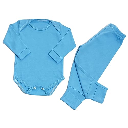 Conjunto 10 Peças Body Manga Longa e Mijão Liso Kit Roupa De Bebê Infantil Menino (G)