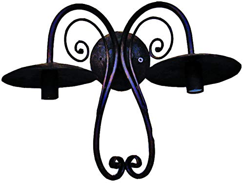Finitura ferro vecchio ARMONIE D\'EPOCA. Lampada da parete per esterno ed interno in ferro battuto, forgiata a mano, stile arte povera, ideale per ville e casali, made in Italy