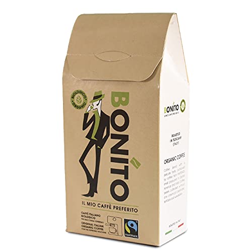 Caffè Bonito - Macinato BIOLOGICO FAIRTRADE per macchina espresso - 1000 gr. (4 pacchi da 250 gr.)