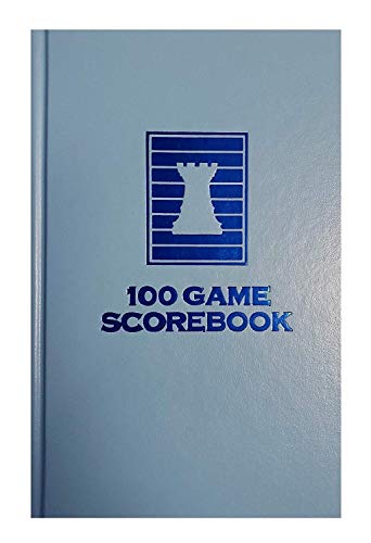 Rook-N-Pawn Atomic Blue Hardcover Chess Scorebook - USA Made - Sewn Binding - 100 Games