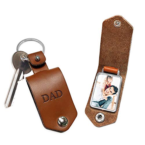 You Will Always Be My Hero Leather Photo Keychain