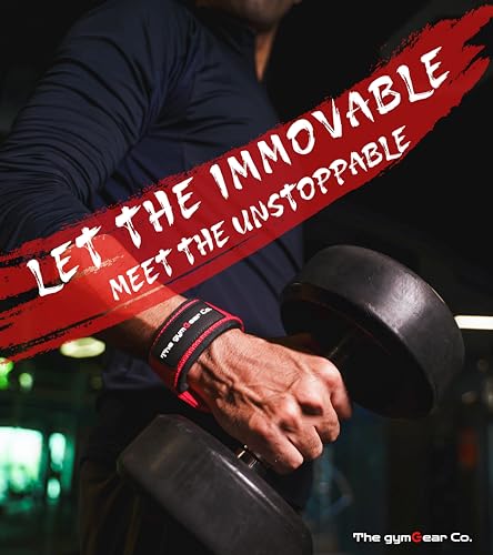 Image of The gymGear Co. Weight Lifting Straps for Gym, Powerlifting, Strength Training | For Men & Women for Fitness and Workout (Black)