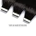 SURNEL Tape in Hair Extnsions Remy Human Hair 20 pcs 50g Double Drawn Human Hair Extensions Tape Hair Extensions (18'', 1B)