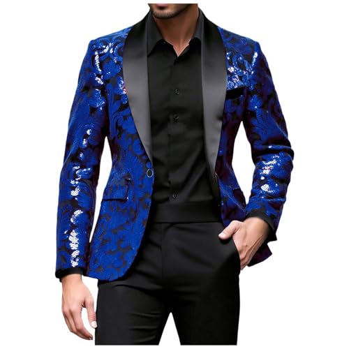 Work Formal Elegant Concert Blazers for Mens Fall Winter Sequin Sparkly Glitter Blazers Outfits Man 2025 Fashion