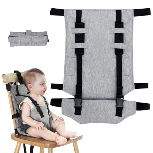 Cinturón de seguridad portátil para silla de comedor de viaje, grande y portátil, para cualquier silla con respaldo, para bebés de 6 a 36 meses, cinturón de protección para viajes, trona, silla de
