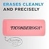 Ticonderoga Wedge Erasers, Pink, 5/Pack