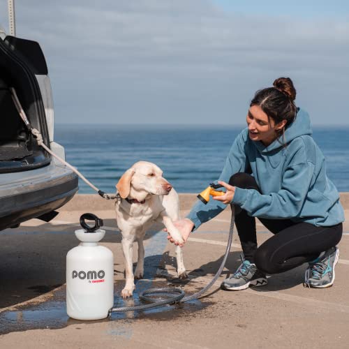 Pomo-High-Pressure-5L-Portable-Shower-Outdoor-Shower-Camping-Shower-Surf-Rinse-Kit-Beach-Shower-Dog-Wash-Boat-Rinse-Car-Shower-15-Gallon-Multi-use-Sprayer-Hand-Pump-45-PSI