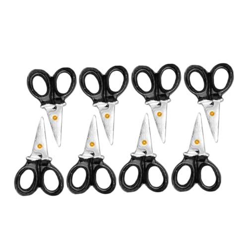 Uonlytech Tijeras En Miniatura De Resina para Casas De Muñecas, Set De 8 Piezas Pequeñas, Accesorio Manualidades DIY para Coleccionistas y Juegos Lúdicos
