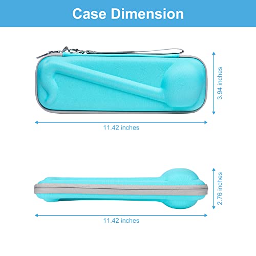 Mosiso Carrying Case Compatible With Otamatone English Edition Japanese Electronic Musical Instrument Portable Synthesizer, Protective Instrumental Music Storage Bag With Hand Strap, Turquoise #TOP3