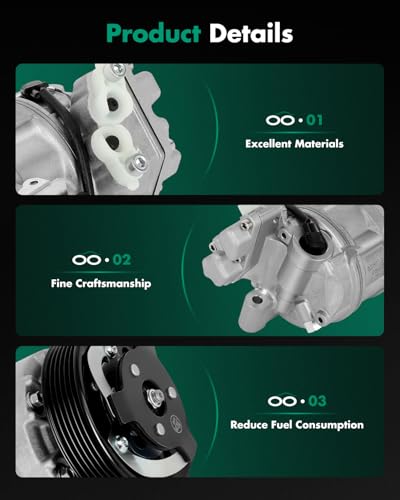 Image of SCITOO AC Compressor fit for BMW 118i 2.0L 2004-2012 | Fast Cooling, Ultra Low Noise (≤72 dB)Air Conditioner Compressor with Clutch, Easy Installation, 64509145351 64509156821