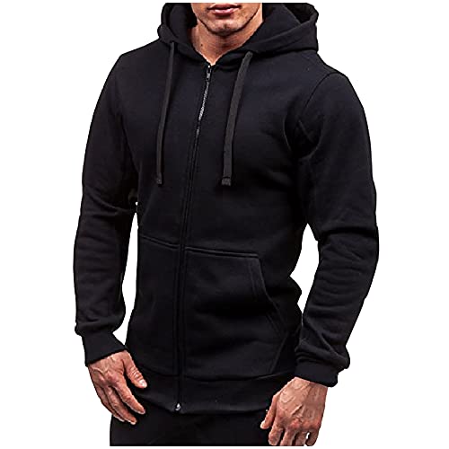 Chaqueta deportiva masculina con capucha y cierre completo miniatura 1