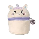 Lulubug Schmuckkästchen Klein Plüsch - Einhorn Fairy | Reißverschluss & Karabinerhaken zum Befestigen an Taschen | Ideal für Reisen | 10x12x10cm | Flauschige Schmuckbox Mädchen, Jungen, Kinder