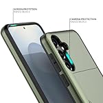 Nvollnoe for Samsung S25 Plus Case with Card Holder Dual Layer Heavy Duty Protective Case Hidden Card Slot Slim Wallet Cover for Samsung S25 Plus 6.7''(Green) - Image 4