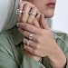 Imagen de Silverly Anillo Envolvente Lágrima Abullonada Plata Esterlina Mujer
