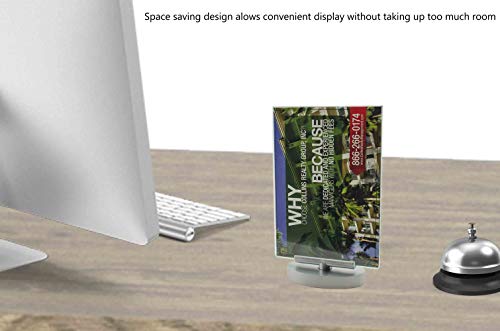 Rotating Sign Holder Holds 4 X 6 Paper Signs With Green Tint Swivel Ad Frame Menu Picture Sign Holder Table Tent For Restaurants And Business Owners By Marketing Holders #TOP3