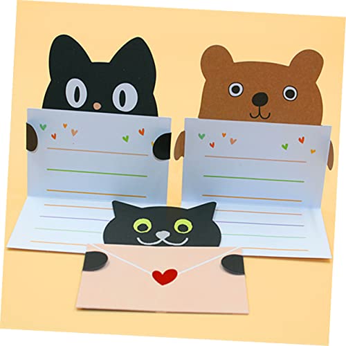EXCEART 20Pcs Cartão Comemorativo Animal Memorando Escreva Uma Carta Mini Memorando Infantil