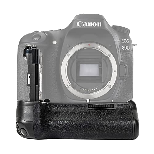 Image of BG-E14 Battery Grip for Canon EOS 70D /80D /90D DSLR Camera,Which Can Be Bsed with Replace 2 Canon E6 or 6 AA Rechargeable Lithium-ion Batteries.